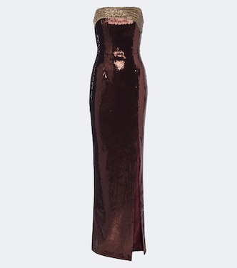 Glimmer embellished bustier gown  | Rebecca Vallance