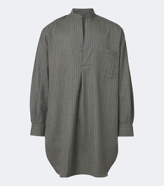 Chalk stripe wool shirt | Stòffa