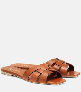 Tribute Nu Pieds 05 leather slides | Saint Laurent