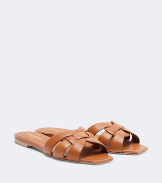 Tribute Nu Pieds 05 leather slides | Saint Laurent
