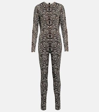 Leopard jacquard jumpsuit | Alaïa