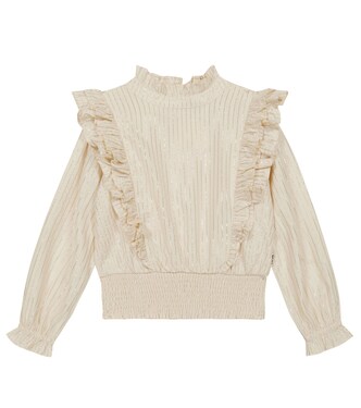 Metallic ruffled top | Molo