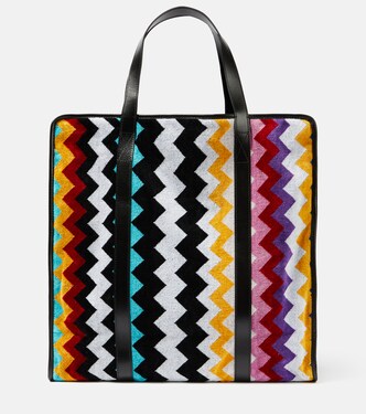 Tote Cyrus en zigzag con piel | Missoni