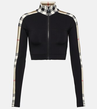 Burberry Check technical jersey track jacket | Burberry