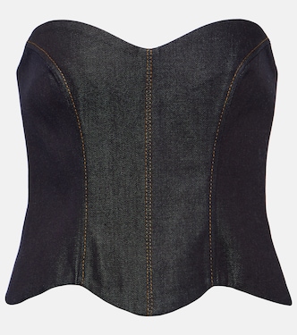 Hyn denim bustier top | Aya Muse