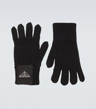 Ribbed-knit wool and cashmere gloves | Prada
