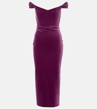 Robe à encolure bardot | Alex Perry