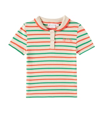Edelyne striped knitted cotton polo shirt | Bonpoint