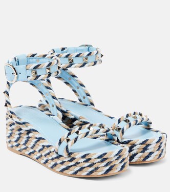 Rockstud Torchon espadrille sandals | Valentino Garavani