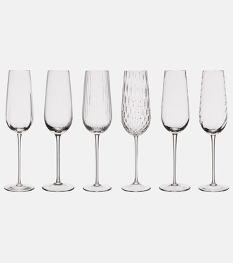 Tolomeo set of 6 champagne flute glasses | NasonMoretti