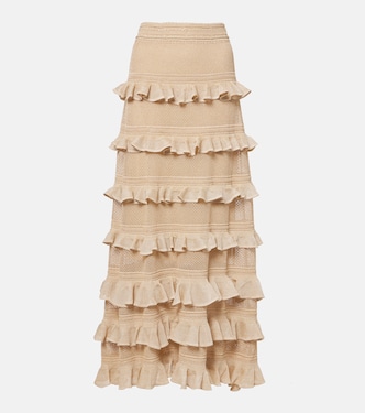 Illuminate ruffled tiered maxi skirt | Zimmermann