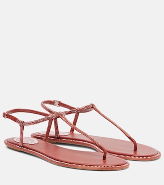 Diana embellished satin thong sandals | Rene Caovilla