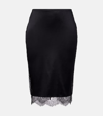 Silk-blend crêpe satin pencil skirt | Tom Ford