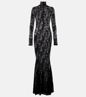 Semi-sheer lace gown | Norma Kamali