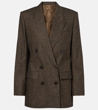 Jevima chalk stripe suit jacket | Isabel Marant