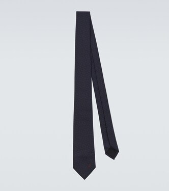 Horsebit silk jacquard tie | Gucci