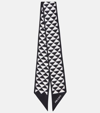 Pañuelo de sarga de seda estampado | Prada