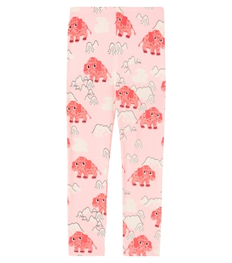 Mammoths printed cotton-blend leggings | Mini Rodini
