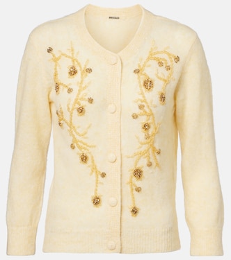 Beaded alpaca and wool-blend cardigan | Jacques Wei