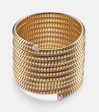 Trisolina 18kt gold bangle with diamonds | Marina B