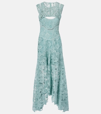 Janica silk lace gown | Costarellos