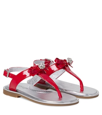 Embellished patent leather sandals  | Monnalisa