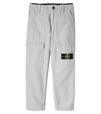 Compass cotton cargo pants | Stone Island Junior