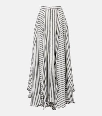 Shamus striped linen maxi skirt | Ralph Lauren Collection
