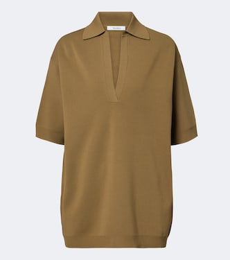 Oversized knitted polo shirt | Max Mara