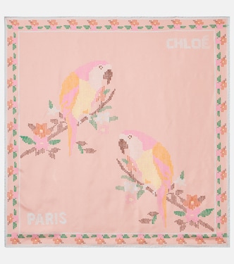 Chloé Parrot silk twill scarf | Chloé