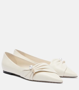 Rafi embellished leather ballet flats | Jimmy Choo