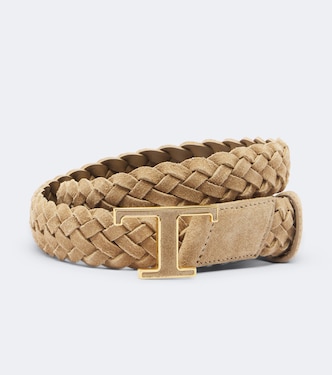 T Timeless braided suede belt | Tod's