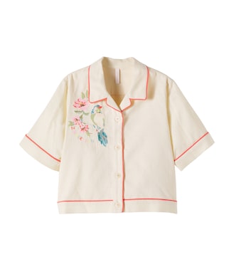 Aster embroidered cotton shirt | Zimmermann Kids