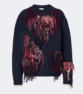 Fringed intarsia wool sweater | Erdem