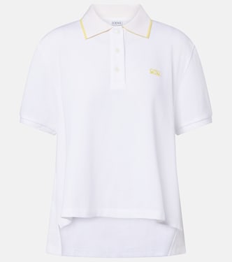 Double L cotton piqué polo shirt | Loewe