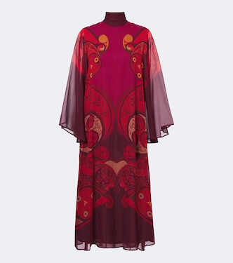 Alchemy printed silk georgette midi dress | La DoubleJ