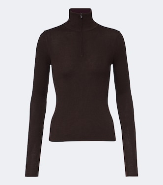 Pullover Sade in lana e seta a coste | The Frankie Shop