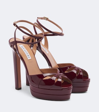 Moves patent leather platform sandals | Aquazzura