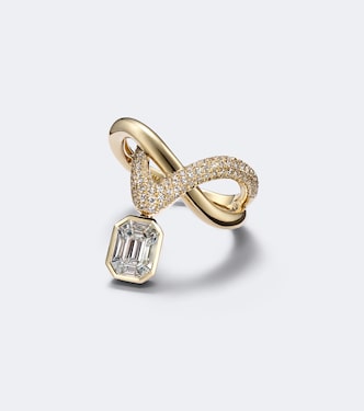Floating Zar 18kt gold ring with diamonds | Shay Jewelry