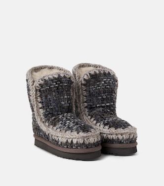 Botas de terciopelo bordadas | Mou Kids