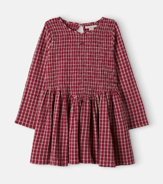 Elin plaid shirred cotton dress | Konges Sløjd