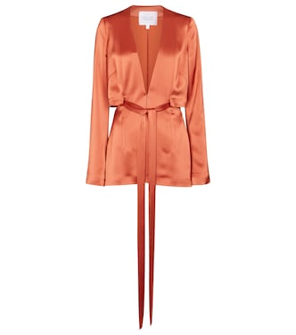 Slashed satin jacket | Galvan