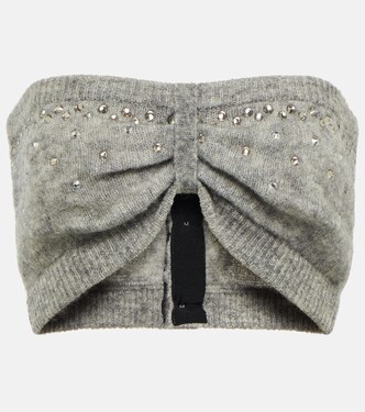 Verziertes Bralette aus einem Mohairgemisch | Alessandra Rich