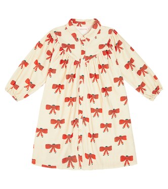 Tiny Bow cotton corduroy dress | Tinycottons
