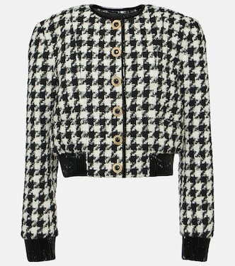 Chaqueta de tweed con pata de gallo | Balmain
