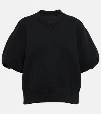 Cotton-blend jersey sweatshirt | Sacai