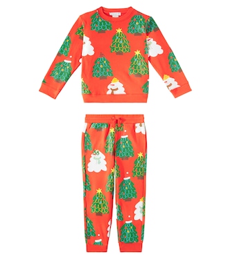 Printed cotton jersey sweatshirt and sweatpants set | Stella McCartney Kids