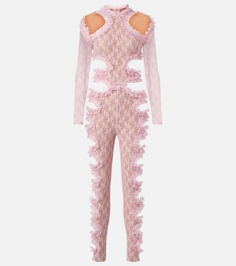 x Christopher Kane cutout lace catsuit | Self-Portrait