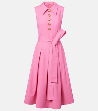 Belted twill midi dress | Carolina Herrera