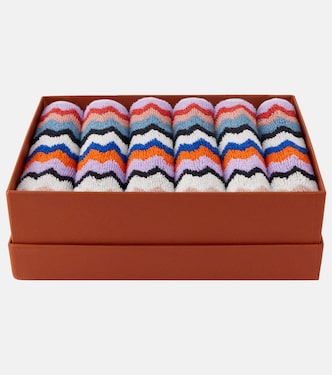 Riverbero set of 6 terry face towels | Missoni
